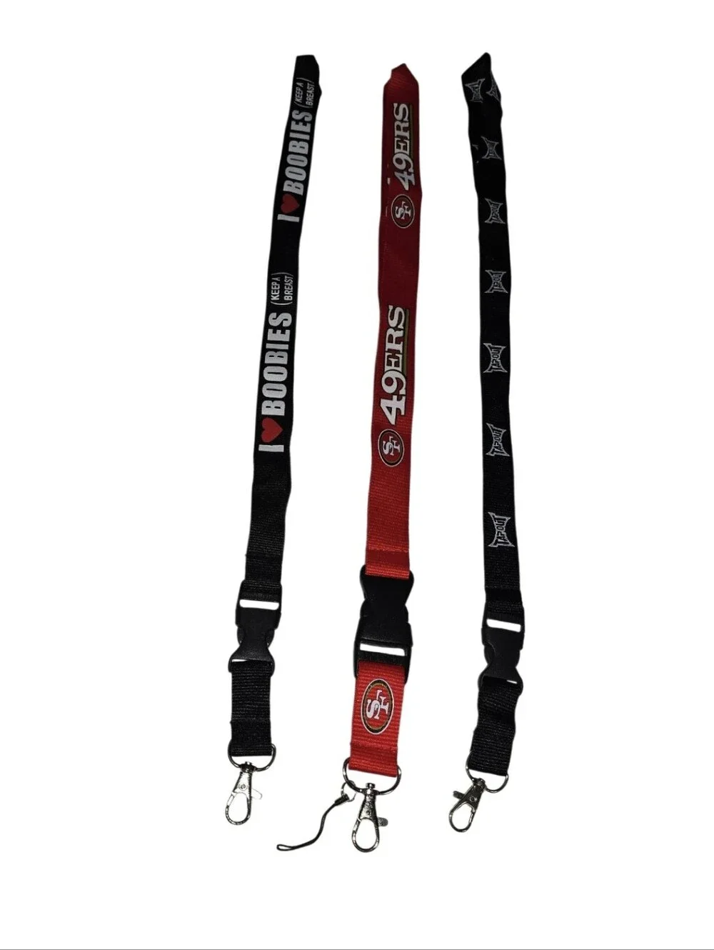 #14 San Francisco 49ers Red Lanyard Key & Card Holder